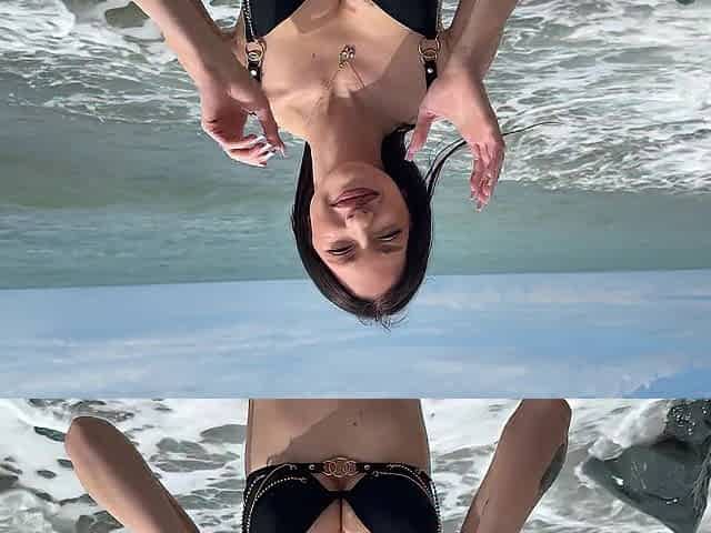 A nice-looking stranger didn't refuse to walk exposed, offered to bang her on the beach - LoLitocka