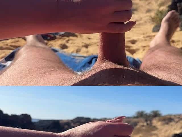Juicy Public Blowjob on the Beach