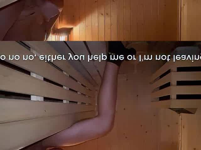 DickFlash! The spa cleaner catches me touching me in the sauna and helps me finish
