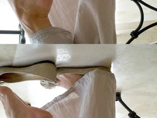 Ballet Flats Shoeplaying on Barefoot
