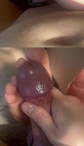 Real Amateur Footjob Cumshot POV