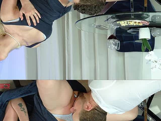 Blonde Brazilian Girl Get Fuck in the Her Wet Pussy, Anal by a Huge Monster Cock,high Heels Feet Fetish