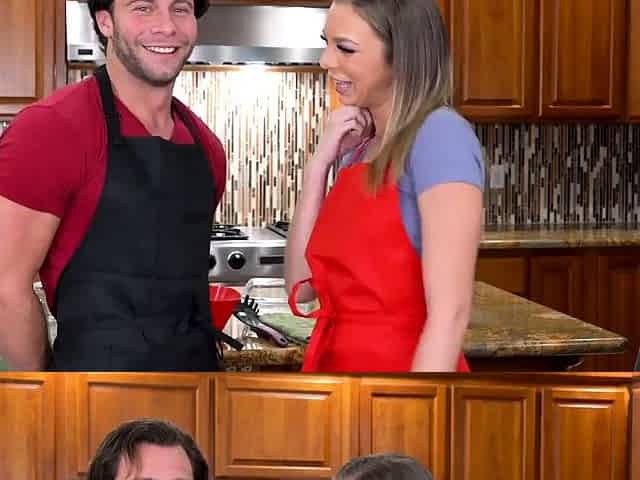 Trickery - Blonde Babe Squirts During Her Live Cooking Show