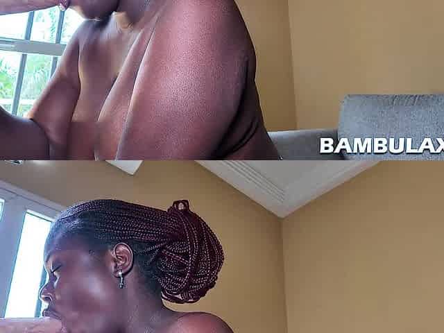 Pretty ebony ass banged and creampied