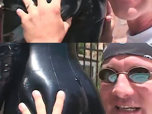 Boyz handle hawt doxy in latex