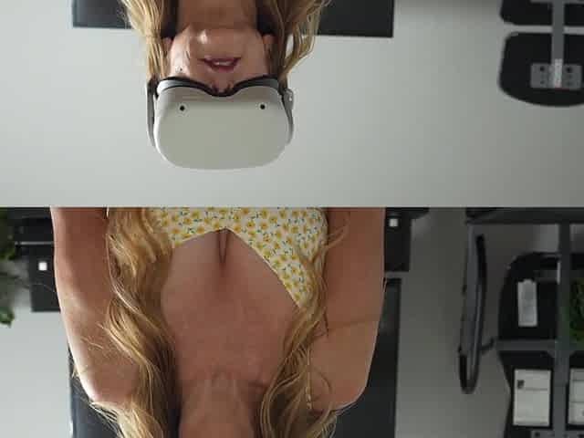 Curvy Busty Phat-assed Blonde MILF Got Fucked By Her Stepson While Watching Porn In VR Glasses