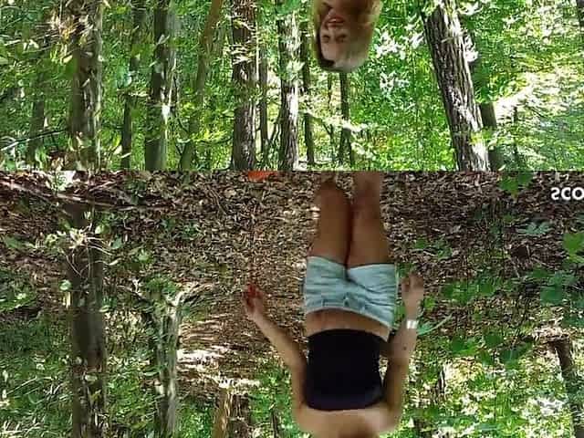 German Tinder Date Nele Screw and Smartphone Porn in Forest