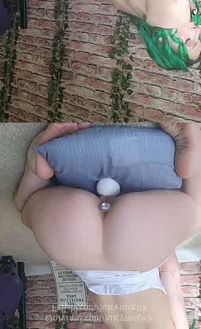 Milky ass solo hoe anally toys