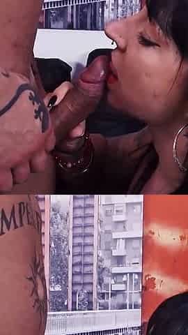 Athletic Couple Fucking Behind the Camera for the First Time