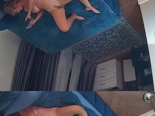 Masturbating voyeur