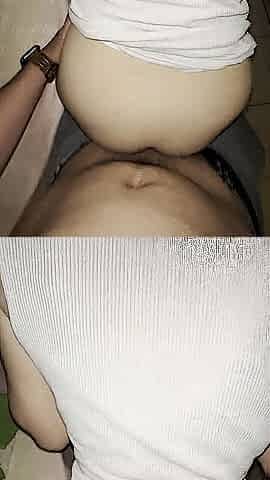A quickie in the kitchen with my ally's sister, I cum inside out of a cock-sock
