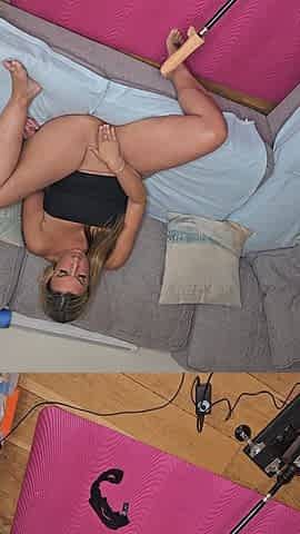 Maisie Lewis First Time with a Fuck Machine