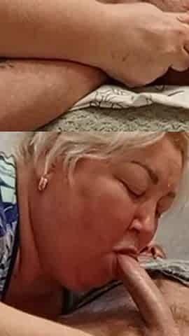 Neighbor Swallows Cum After Sucking