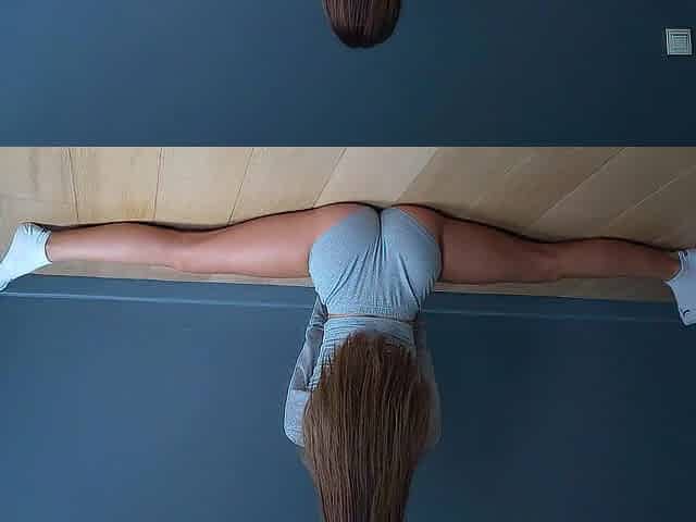 SEXY ROOMMATE YOGA STRETCH TURNS INTO COARSE SPLIT BANGING... UNFATHOMABLE CREAMPIE WITH LOUD QUEEFS