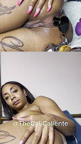 Black whore stretching out Rectal hole with giant anal intercourse and double stuffing my holes