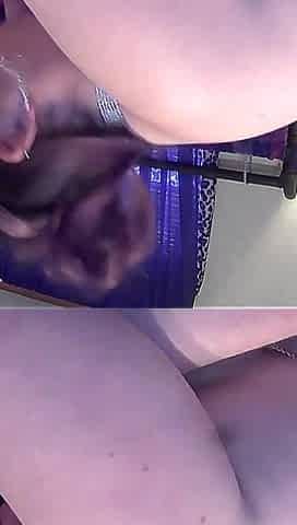 Tattooed BBW deepthroating my cock