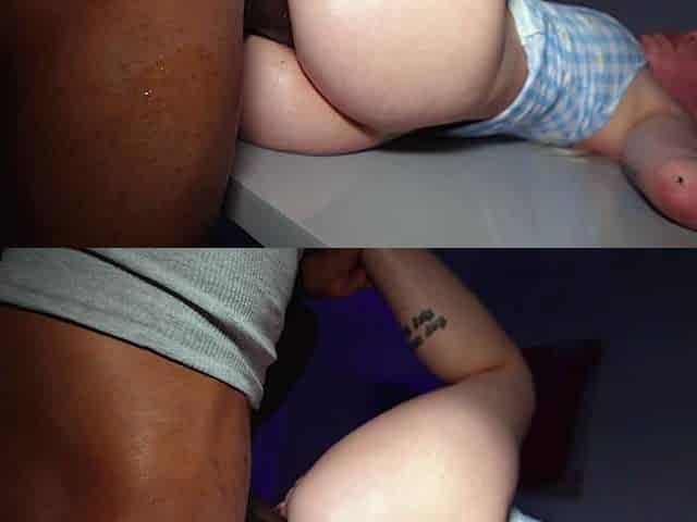 Big cock EXGF interracial busty geek coed blowjob