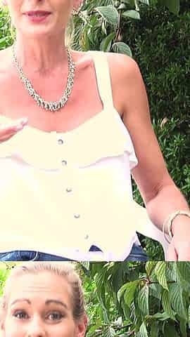 Naughty British MILF Elegant Eve Washes Her Hot Naked Body Outside