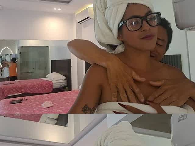 Beautiful stepdaughter with a big ass and big tits is fucked by her stepfather and he licks her pussy