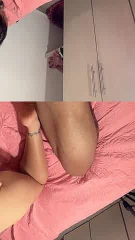 Colombian Babe with Big Tits Masturbates for Her Partner and Cums Inside Her