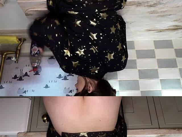 Redhead teen solo anal masturbation with sex toy