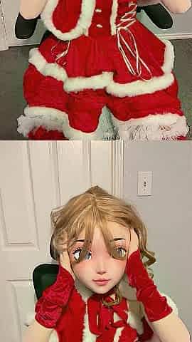 Double Kigurumi Mask Christmas Outfit Vibrating
