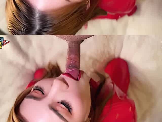 Fucking Till Orgasm In A Red Bodysuit - Nicolove