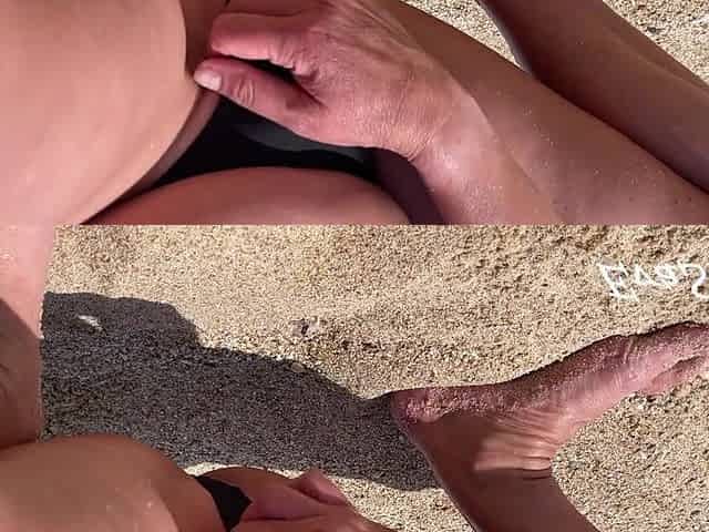 my open vagina pissing on the beach