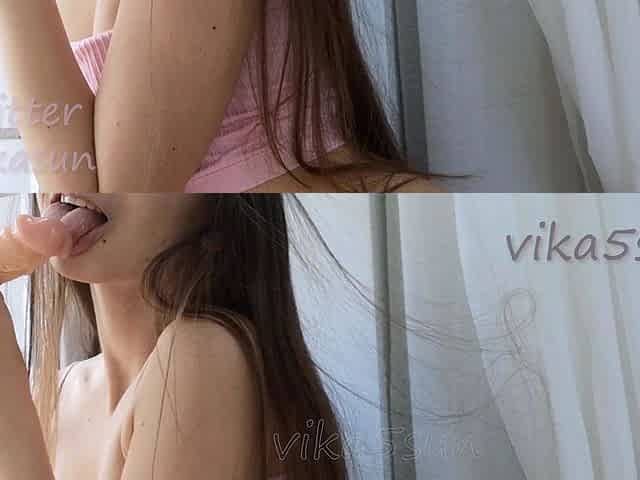 Cute amateur webcam teen girl toying pussy on webcam