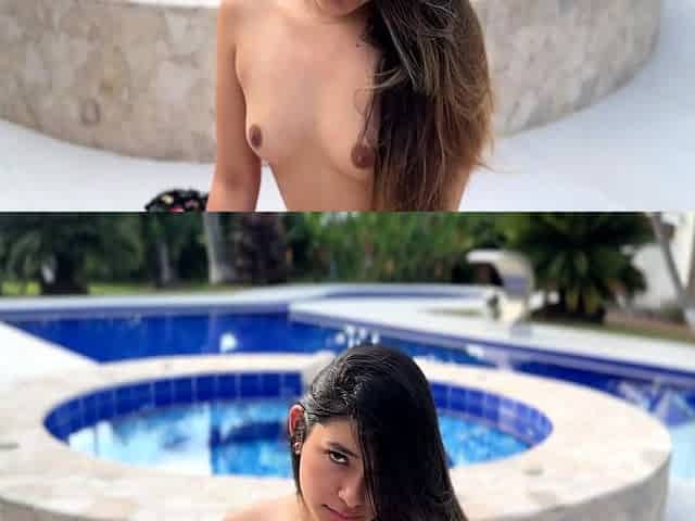 Cute brunette young hookup amateur teen blowjob
