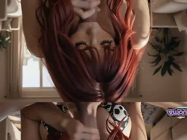 3D Ginger Babe Moans, Gets Gentle Anal and Messy Creampie