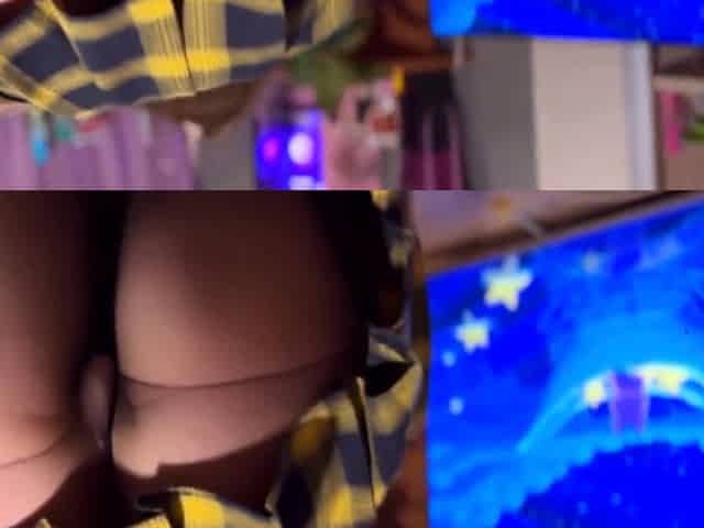 Cute eighteen yr old doll in short micro-skirt demonstrates