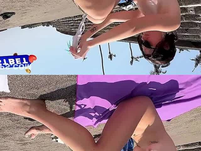 Public Blowjob On The Beach From A Big-assed Beauty