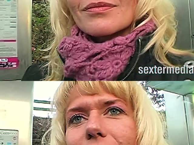 Blonde German MILF with blue eyes ass fucking with anal gapes