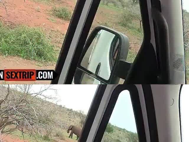 My BLACK GF got hopeless on safari... this babe begged me to screw her with my BWC right there on the roadside