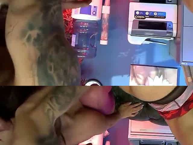Two girls give a fellow a blowjob