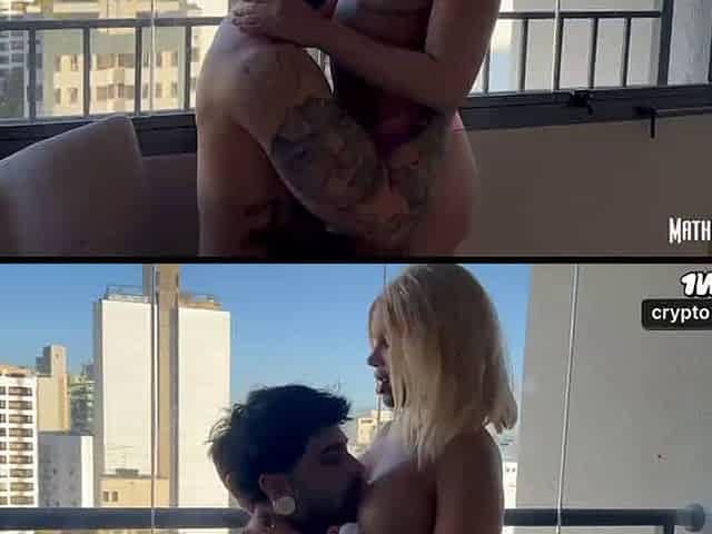 My slutty wife waited for me in her nightgown on the balcony and I plowed her rosy cootchie - hottest XXX porn!