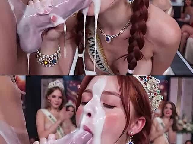 A angel contest went wrong and turned into a oral pleasure and jizz drinking contest! (Ai generated)