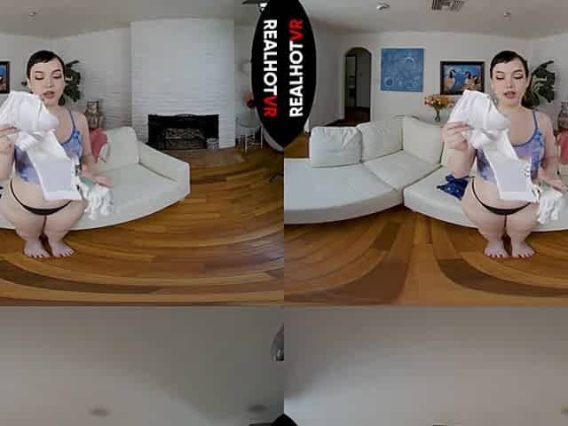 Cum On My Perky Natural Tits While I Try On Sexy Lace Bras & Panties Sets - RealHotVR