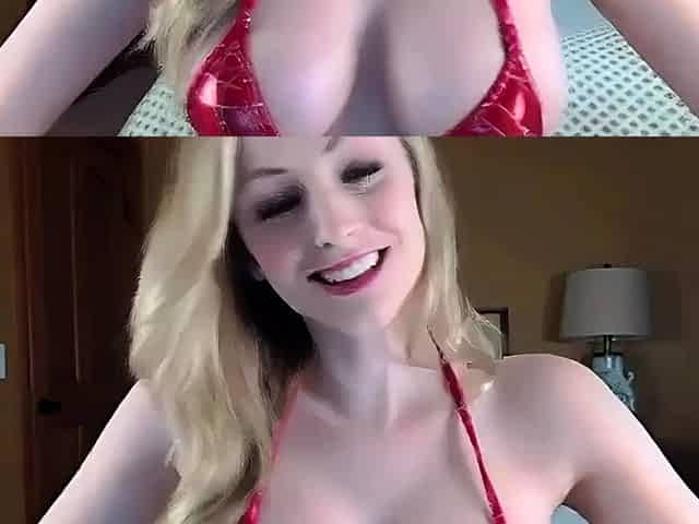 Dirty Blonde Mommy Big Boobs Smokes Masturbate