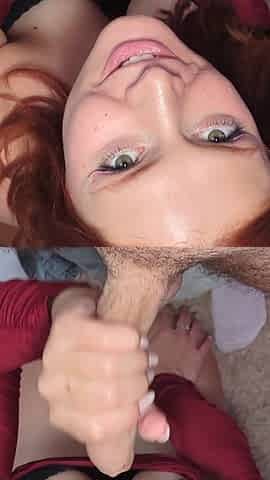 POV: I Make to a Blowjob with Facial Cumshot to My Boyfriend Before the Date