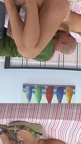 Gorgeous brunette babe gets banged by big cock