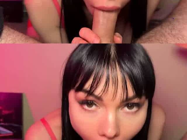 Deep throat cum on enormous funbags brown-haired - horny porn!