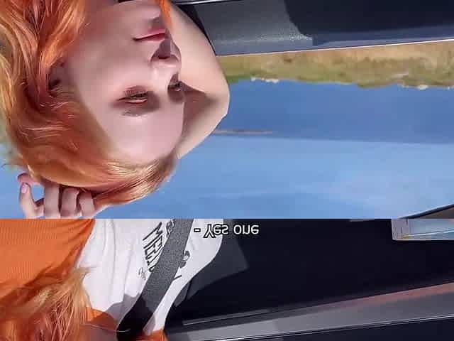 Angel Sucking Cock Stranger in Car and Bang on a Rest