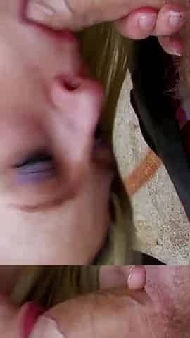 Busty milf is getting drilled outdoors