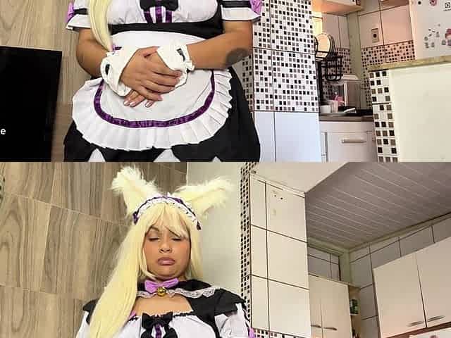 Shy Catgirl Maid Farting for Master - Cosplay Maid Cafe POV