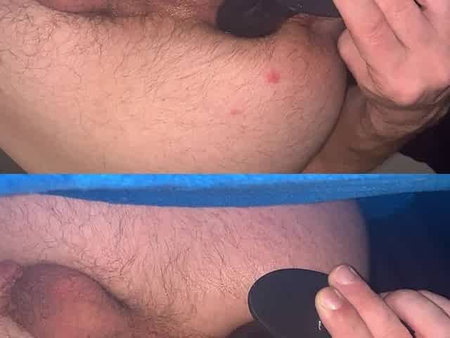 Close up FIRST TIME prostate vibrator