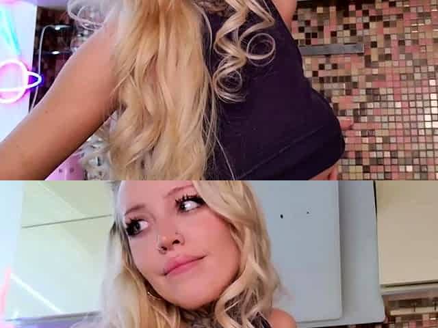 Big tit blonde teen sucks a big cock hardcore
