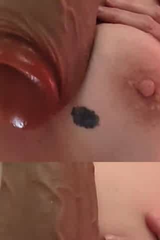 Titty Fucking with a Huge Dildo