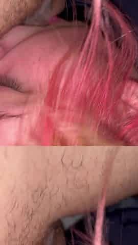 Oral sex close up,Sloppy a lot of Split